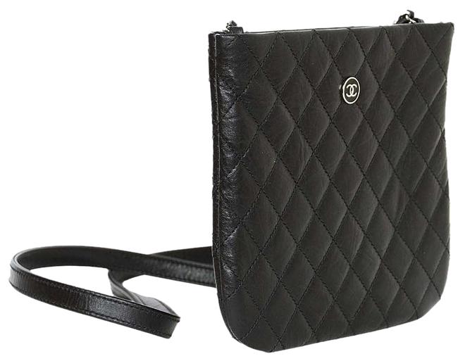 Chanel Quilted Leather Black Cross Body Bag 