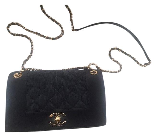 Chanel Quilted Satin Grosgrain Cross Body Bag 