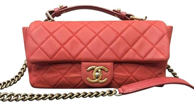 Chanel Quilted Terracotta Lambskin Leather Cross Body Bag 