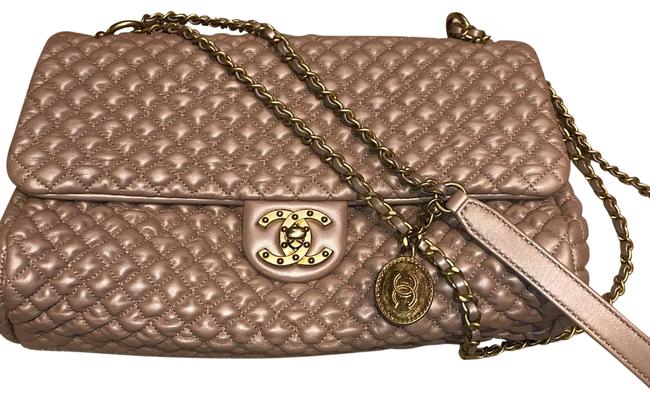 Chanel Shoulder Blush Lambskin Leather Cross Body Bag 