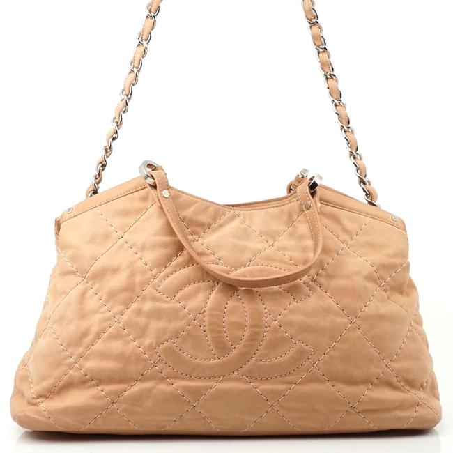 Chanel Shoulder Hand Pink Leather #4014c56 Brown Cross Body Bag 