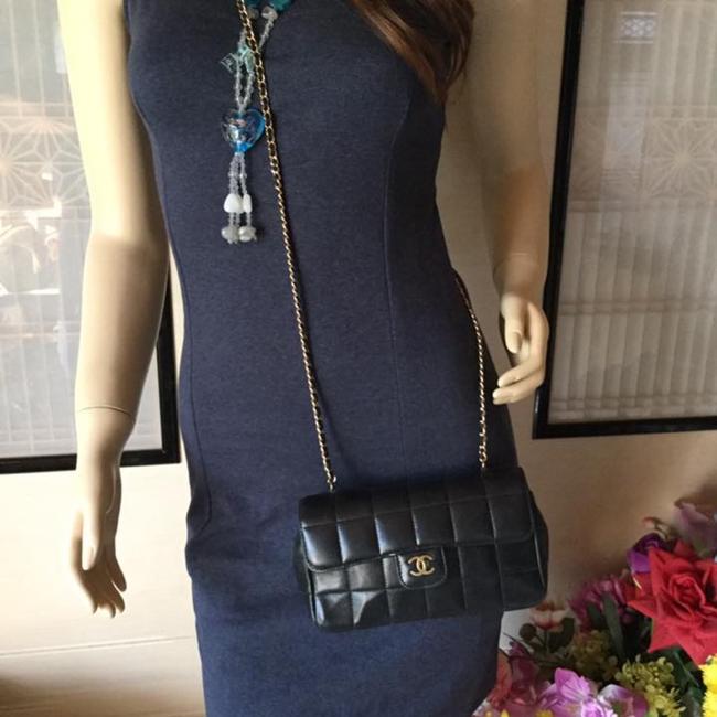 Chanel Shoulder Madmoiselle Black Lambskin Cross Body Bag 