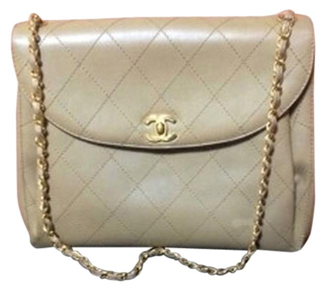 Chanel Single Flap Nude Cross Body Bag 