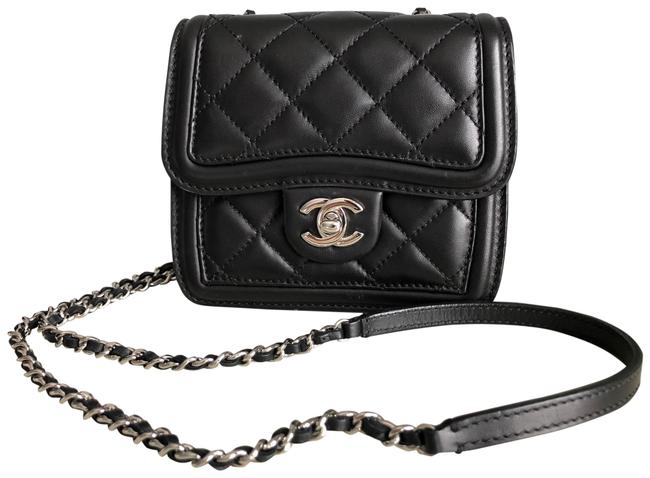Chanel Single Flap Square Mini Quilted Lambskin Leather Cross Body Bag 