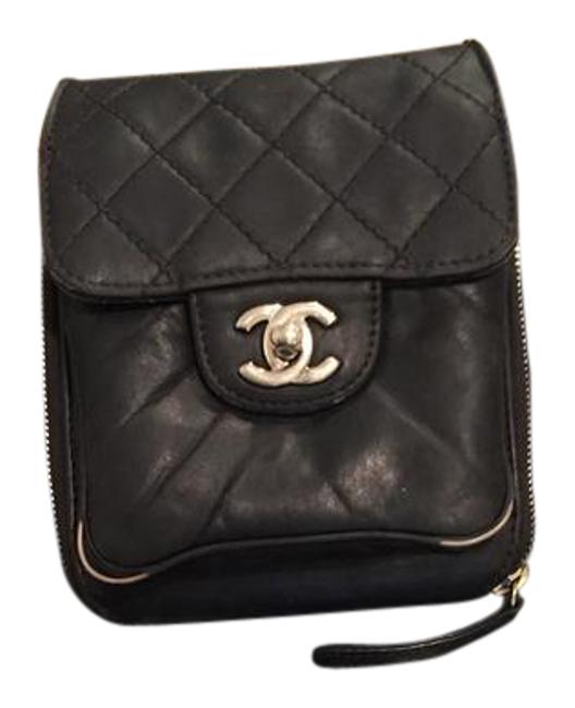 Chanel Small Black Leather Cross Body Bag 