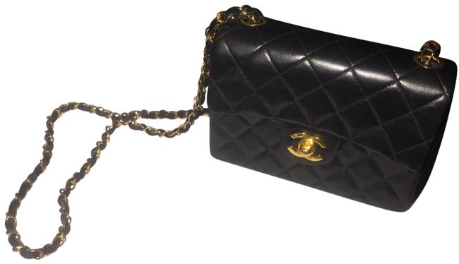 Chanel Small Purse Black Leather Cross Body Bag 