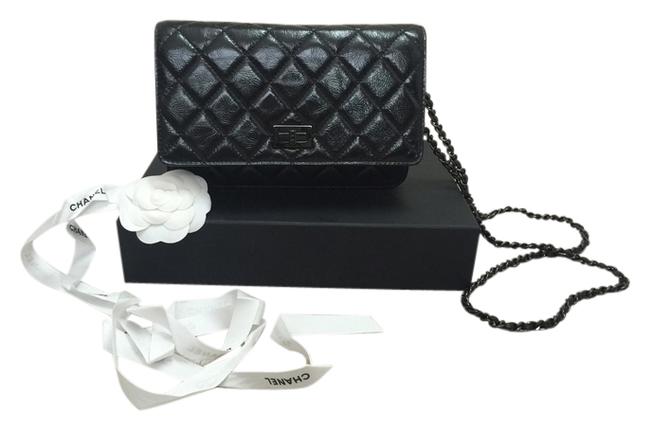 Chanel &quotSo Black Calfskin Cross Body Bag 