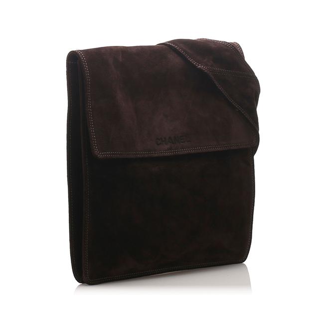 Chanel Suede Brown Leather Cross Body Bag 