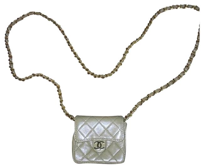 Chanel Vintage Leather Necklace Cross Body Bag 
