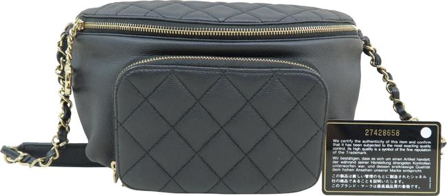 Chanel Waist 2019 Business Affinity Black Caviar Cross Body Bag 