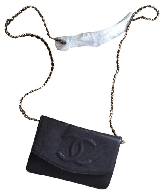 Chanel Wallet On A Chain Brown Caviar Leather Cross Body Bag 