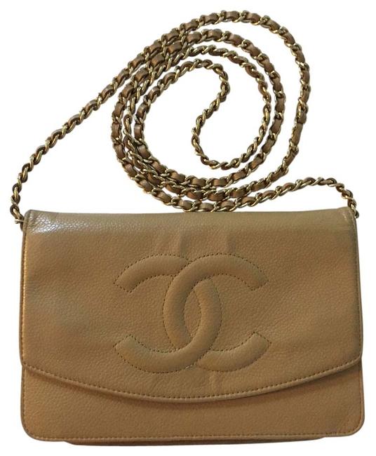 Chanel Wallet On A Chain Tan Leather Cross Body Bag 