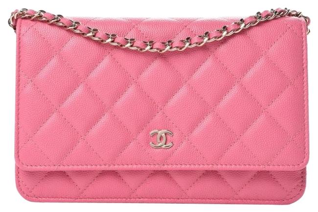 Chanel Wallet on Chain 19c Quilted Ghw Pink Caviar Leather Cross Body Bag 