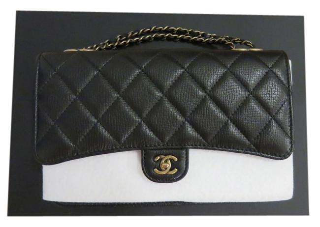 Chanel Woc Black Aged Calkskin Cross Body Bag 