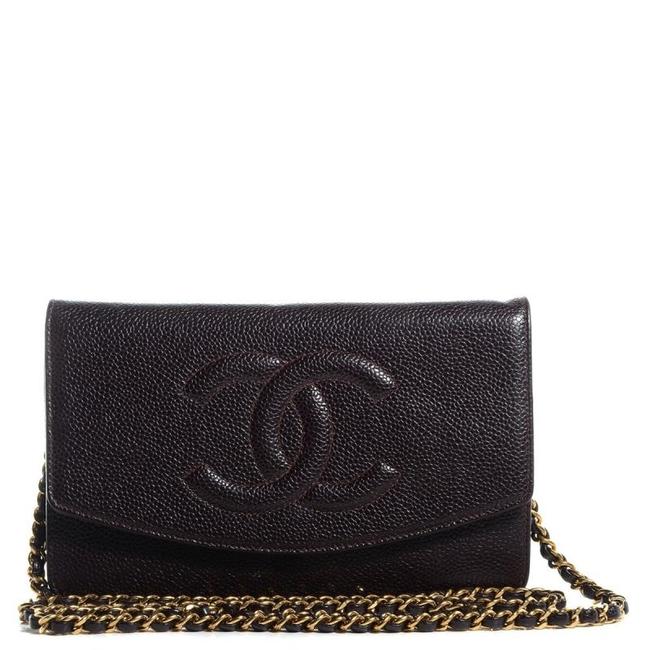 Chanel Woc Brown Leather Cross Body Bag 
