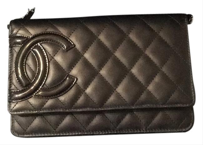 Chanel Cambon Woc Black Leather Cross Body Bag 