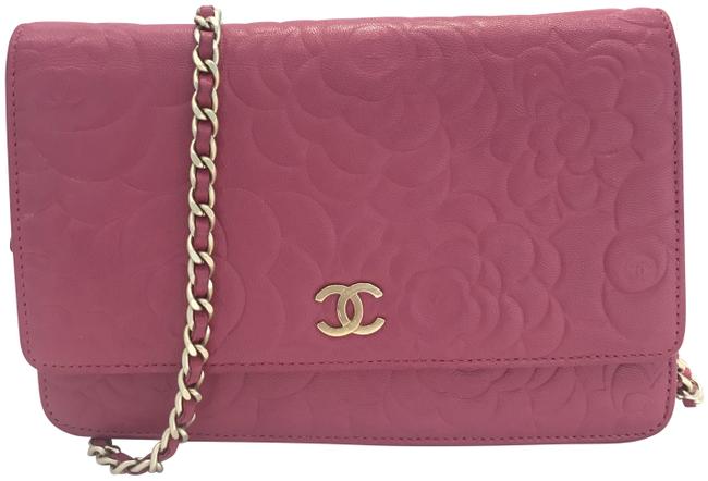 Chanel Wallet on Chain Camellia Pink Leather Cross Body Bag 