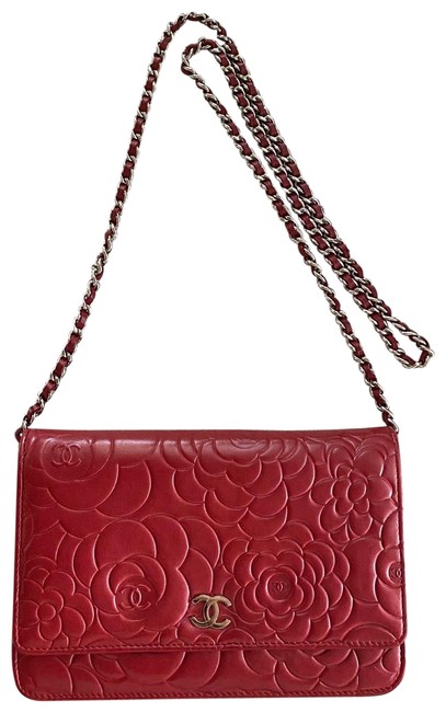 Chanel Wallet on Chain Camellia Red Cross Body Bag 