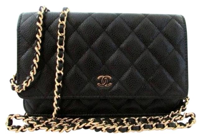 Chanel Woc Caviar Ghw Black Cross Body Bag 