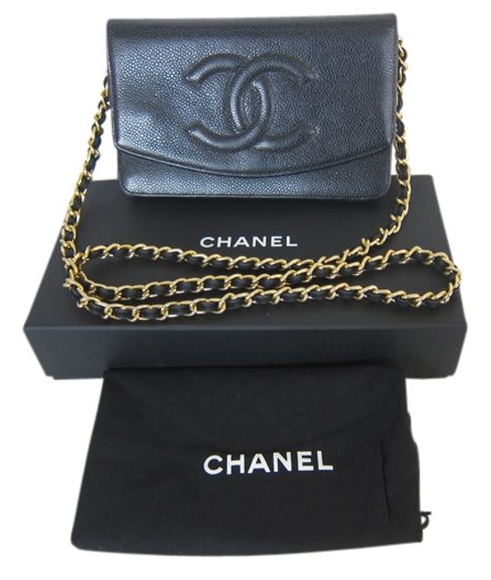 Chanel Wallet on Chain Box W Caviar Woc Wand Dust Cross Body Bag 