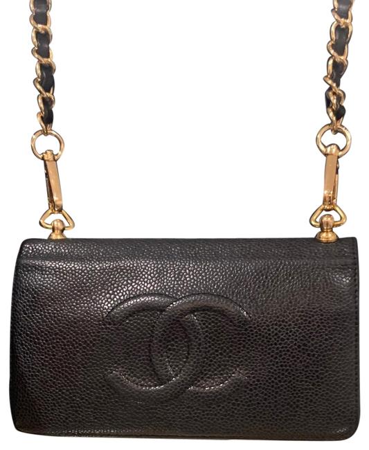 Chanel Wallet on Chain Classic Black Leather Cross Body Bag 