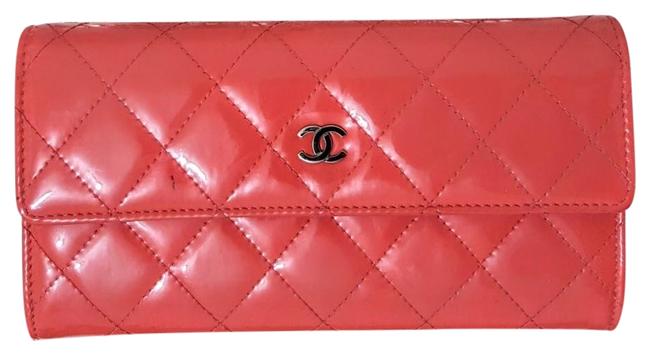 Chanel Wallet on Chain Classic Flap Long Red Patent Leather Cross Body Bag 