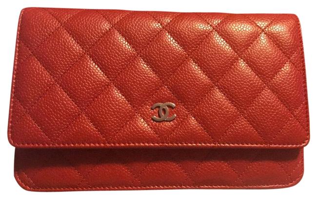Chanel Wallet on Chain Classic Red Leather Cross Body Bag 