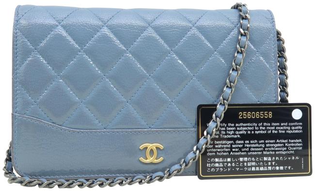 Chanel Wallet on Chain Gabrielle Cadetblue Calfskin Cross Body Bag 
