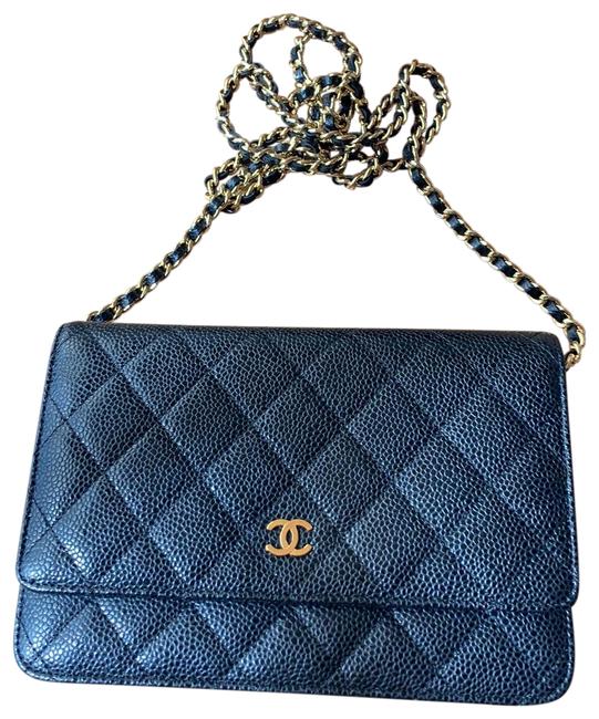 Chanel Wallet on Chain Gold Hw Black Caviar Cross Body Bag 