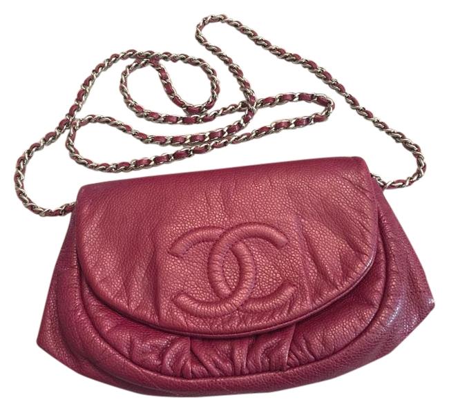Chanel Halfmoon Cavier Woc Burgundy Leather Cross Body Bag 