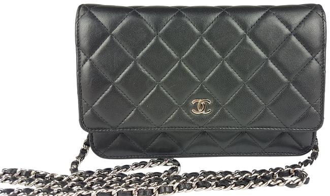 Chanel Lambskin Woc Black Leather Cross Body Bag 