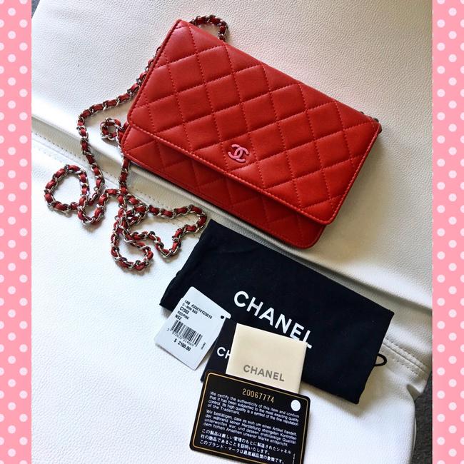 Chanel Wallet on Chain Woc Red Cross Body Bag 