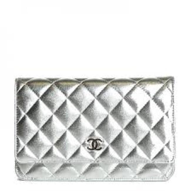 Chanel Wallet on Chain Silver Cross Body Bag 