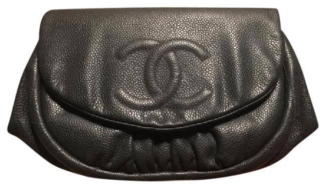 Chanel Soft Woc Charcoal Gray Caviar Leather Cross Body Bag 
