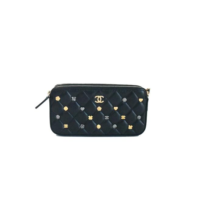 Chanel Wallet on Chain Studded Black Cross Body Bag 