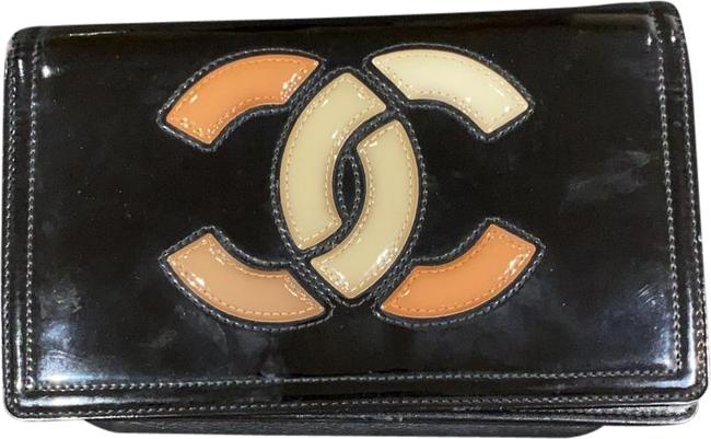Chanel Wallet on Chain Vinyl Lipstick Cc Black Patent Leather Cross Body Bag 