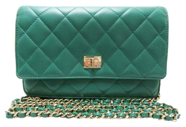 Chanel Wallet on Chain Wallet On A Chain Woc Green Lambskin Cross Body Bag 