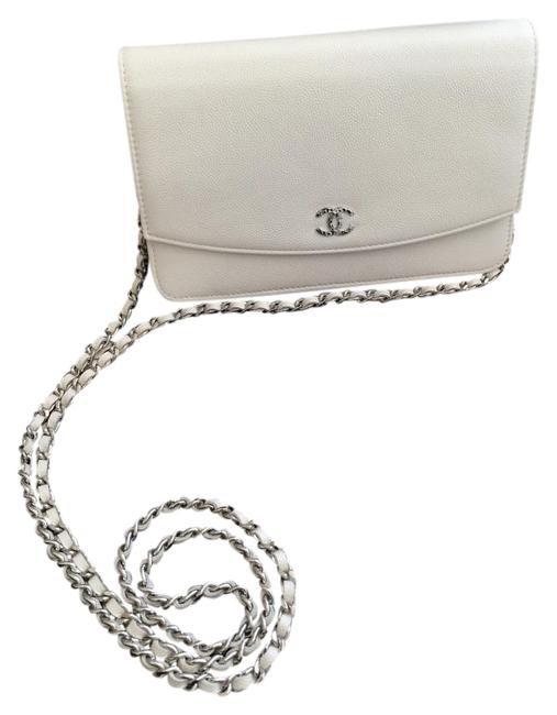 Chanel Woc White Caviar Cross Body Bag 