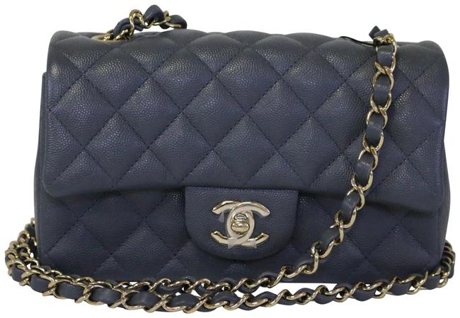 Chanel 18b Mini Dark Grey Caviar Cross Body Bag 