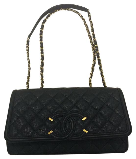 Chanel 2016 Black Medium Flapbag Cross Body Bag 