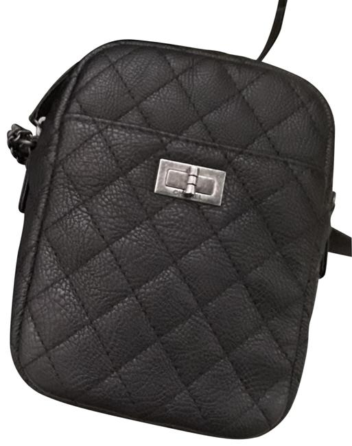 Chanel 255 Reissue Camera Case Shoulder Grey Leather Cross Body Bag 