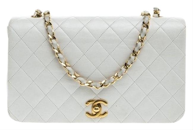 Chanel 255 Reissue Lambskin Leather Quilted Chain Cc Logo Cross Body Bag 