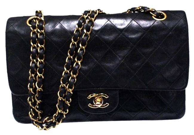 Chanel 255 Reissue Signature Cc Maxi Jumbo 10 Black Lambskin Cross Body Bag 