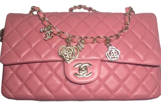 Chanel A90214 Pink Lambskin Cross Body Bag 