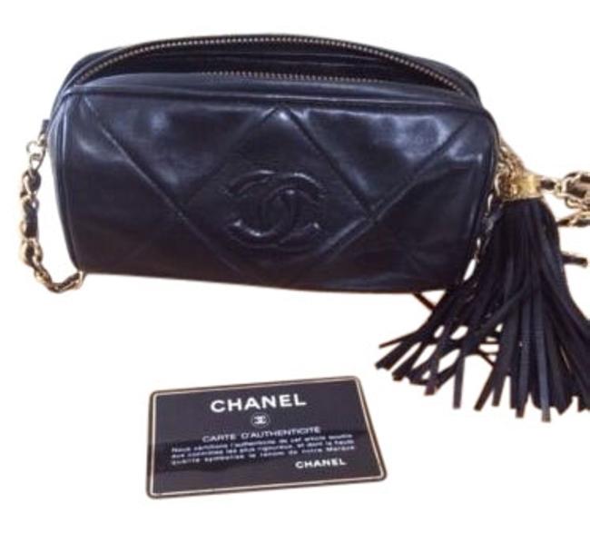 Chanel Baguette Black Leather Cross Body Bag 