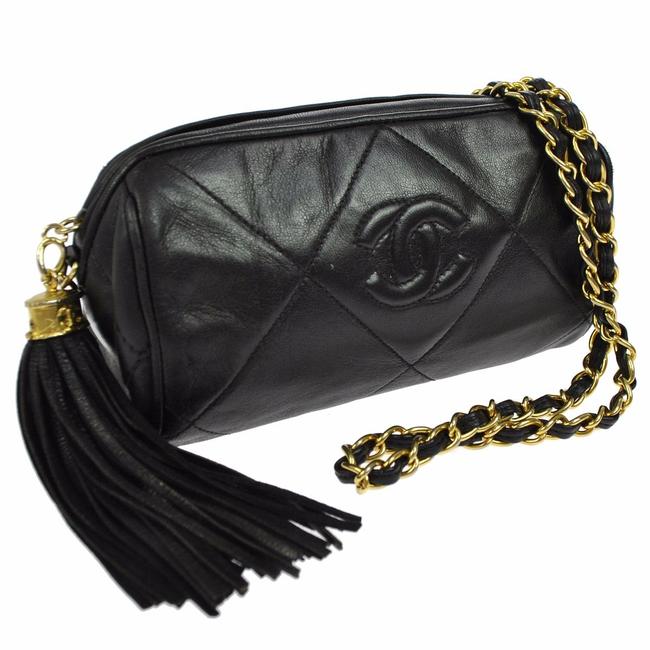 Chanel Barrel Black Cross Body Bag 