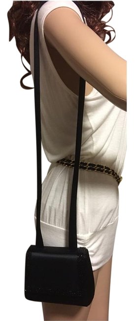 Chanel Beads Cc Black Satin Cross Body Bag 
