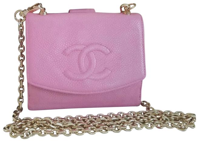 Chanel Bifold Woc Wallet Pink Cross Body Bag 