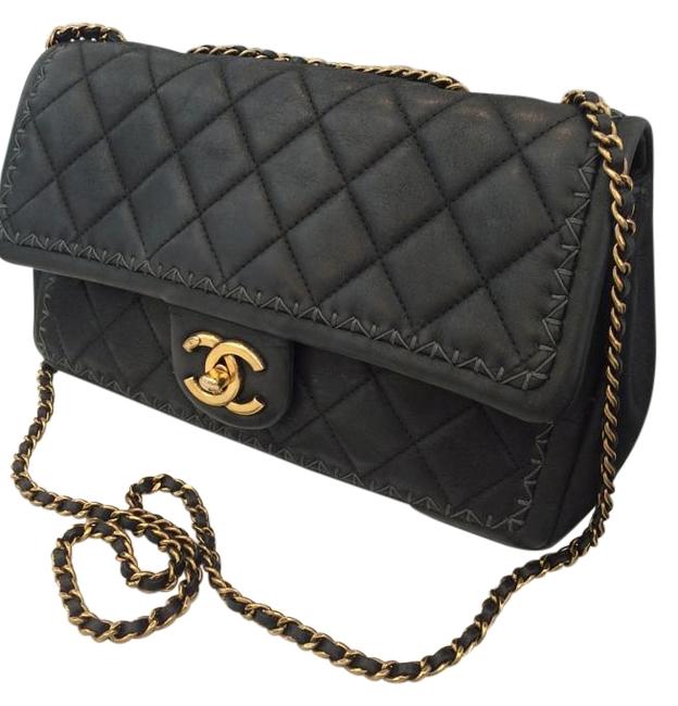 Chanel Black Calf Leather Cross Body Bag 