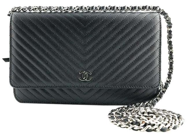 Chanel Black Caviar Leather WOC 